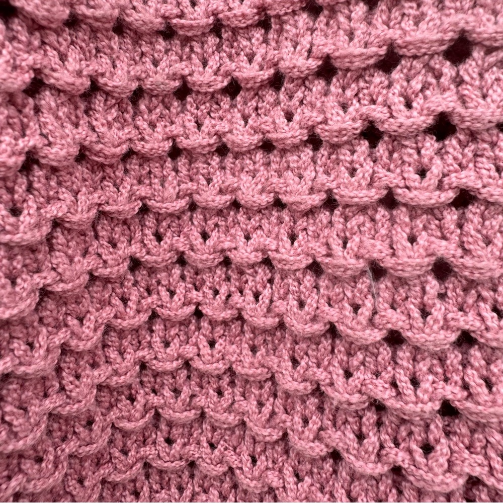 Madewell Cropped Open-Knit Sweater in Dusty Rose - Picture 7 of 9